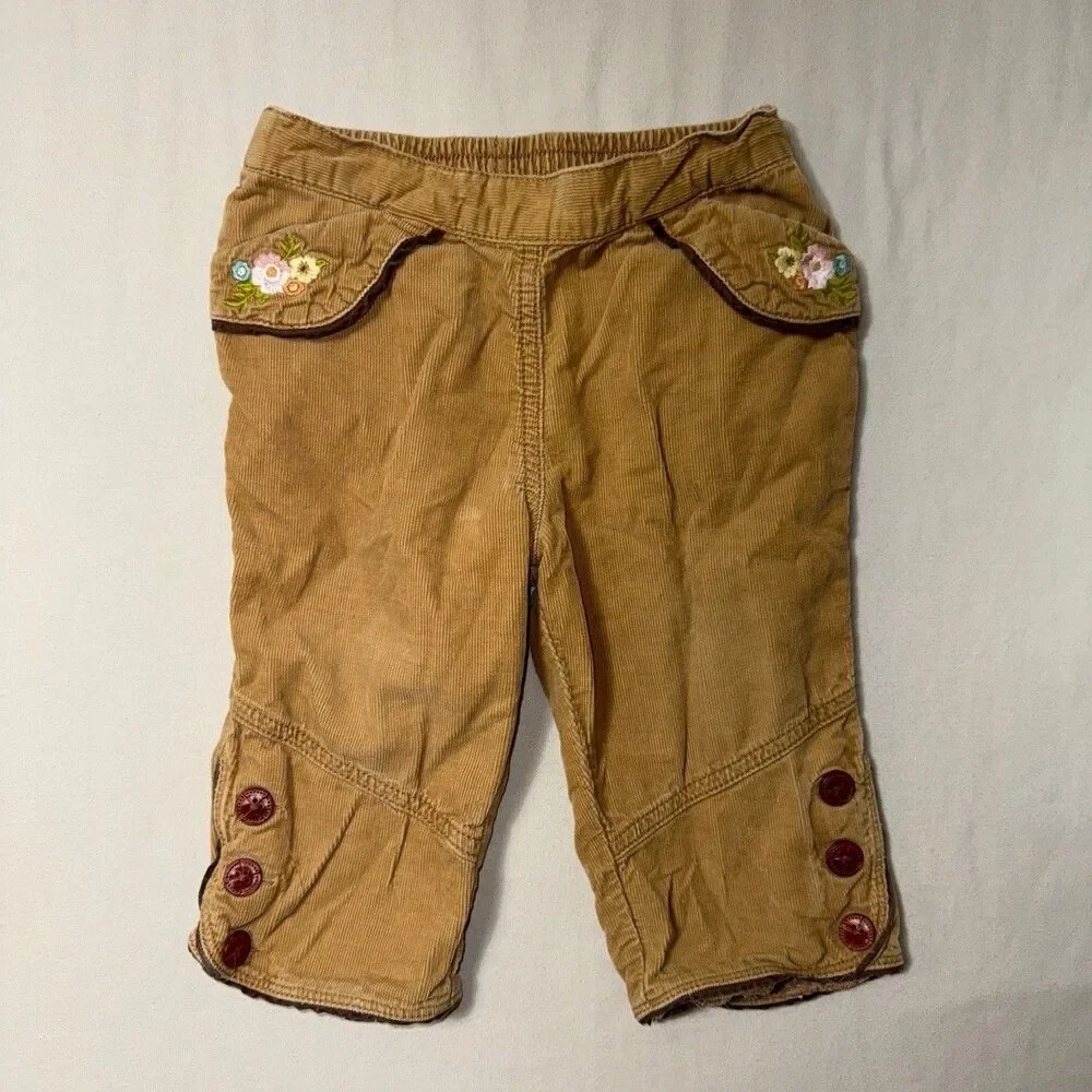 Gymboree Baby Girls Pants 18-24 Months Corduroy Fall Horse Riding Bottoms Cute